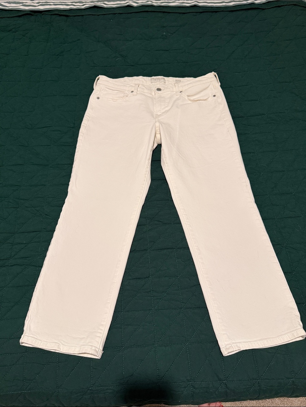 Lucky Brand Women's Cropped Jeans in Off-White